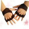 Yardwe 3pcs Fingerless Workout Gloves for Men Women Gym Weight Lifting Gloves Non-Slip Silicone Padded Wrist Strap Palm Protection view 4