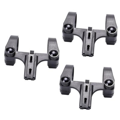 Yardwe 3pcs Lamp Bracket for Mountain Road Bike Black Headlight Holder Skid Design Easy-Mount Clamp Protects Handlebar from Wear for Cycling Enthusiasts