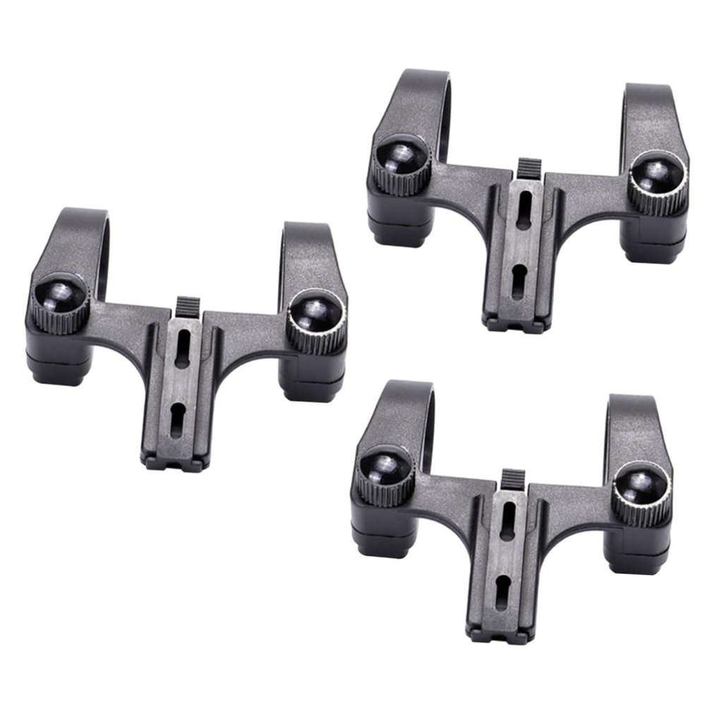 Yardwe 3pcs Lamp Bracket for Mountain Road Bike Black Headlight Holder Skid Design Easy-Mount Clamp Protects Handlebar from Wear for Cycling Enthusiasts