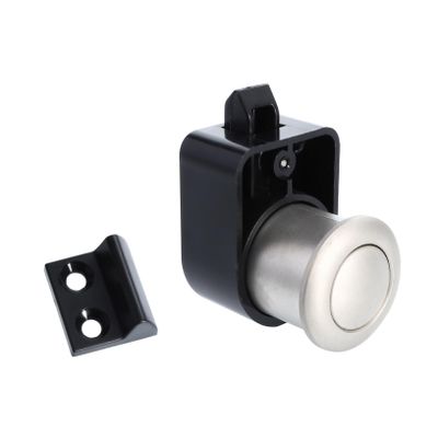 Sosoport 1pc Yacht Cabinet Button Lock Rv Handle Lock Accessory Simple Design Easy Use Button Mechanism for Cabinets and Wall Cupboards