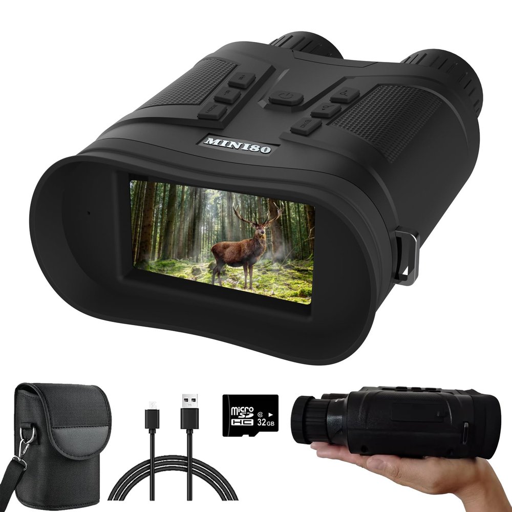 Night Vision Binoculars for Adults Kids Aupabu 4K Infrared 6X Digital Zoom Goggles 6000mAh Rechargeable for Hunting, Wildlife, Camping and Surveillance with Case Night Vision Goggles
