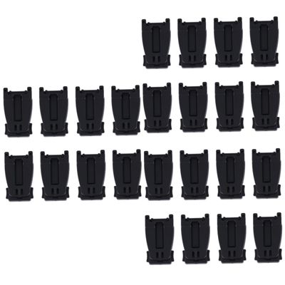 BESPORTBLE 30pcs Black Web Buckles Strap Clips Outdoor Backpack Management Tool for Webbing Versatile Clips for Systems and Equipment for Strap Organization and Retention