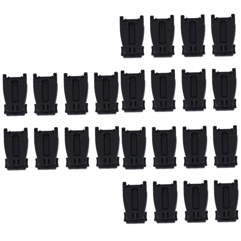 BESPORTBLE 30pcs Black Web Buckles Strap Clips Outdoor Backpack Management Tool for Webbing Versatile Clips for Systems and Equipment for Strap Organization and Retention