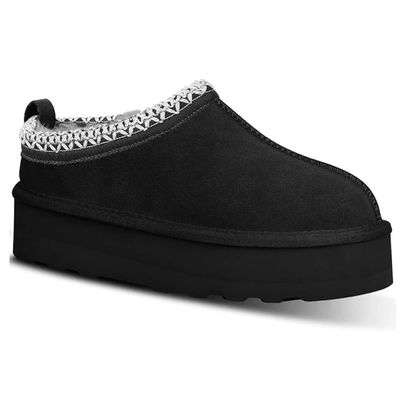 VITALIA Women's Platform Mini Boots Short Ankle Boot Fur Fleece Lined Sneakers - Ice Angel Slipper Snow Sandals (Black, US Footwear Size System, Adult, Women, Numeric, Medium, 10), VT2401