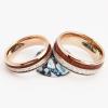 8 mm Men's Tungsten Carbide Rings for Wood and Silver Silk Inlay Engagement Wedding Bands Jewelry view 3