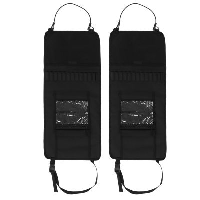 KJAOYU Car Storage Organizer 2 PCS,Car Seat Back Rack Holder Organizer 600D Oxford Cloth Cover Storage Bag for Truck Pickup Black(ferrous)