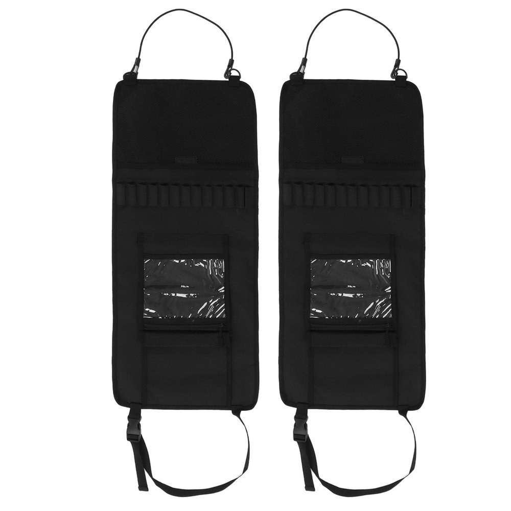 KJAOYU Car Storage Organizer 2 PCS,Car Seat Back Rack Holder Organizer 600D Oxford Cloth Cover Storage Bag for Truck Pickup Black(ferrous)