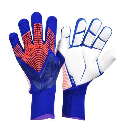 Froon Soccer Goalkeeper Gloves Goalie Training Gloves Strong Grip Anti-Slip and Breathable for Adults and Children (Blue,7)