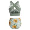 Women Bikini Sets Two Piece Swimsuit Sexy Swimwear Halter Triangle V Neck Adjustable Straps Bathing Suits with Bottom view 3