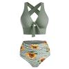 Women Bikini Sets Two Piece Swimsuit Sexy Swimwear Halter Triangle V Neck Adjustable Straps Bathing Suits with Bottom view 4
