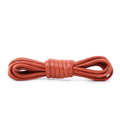 1Pair Round Rope Shoe Laces Cotton Waxed Shoelaces Boots Laces For Shoes Dress Shoes Shoe Strings (Color : Red Brown, Size : 160cm)