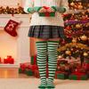 Urieo St. Patrick's Day Socks Green Over Knee Thigh High Stockings Striped Irish Costume Long Fingerless Arm Leg Warmers Set for Women view 2