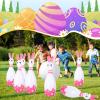 Foilswirl 12 Pcs Kids Easter Bunny Bowling Set with 10 Bunny Bowling Pins and 2 Balls Inflatable Easter Bunny Games and Toys for Girls Boys Indoor Outdoor Party Event Family Holiday Activity view 4
