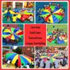 IBDRY Rainbow Parachute for Toddlers with Ocean Ball, Toddler Adult Teamwork Parent-Child Game Colourful Parachute (Size : 11m/36.08ft) view 3