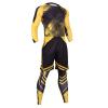 xoxingysm Mens Workout Set Compression Shirt & Shorts Sport Base Layer Suit Quick Dry Moisture-Wicking Valentine Gift Yellow view 3