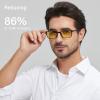 ANRRI Night Vision Driving Glasses Anti Radiation Glasses for Men Women Anti Glare Nighttime Glasses HD Yellow Lens view 2
