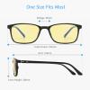 ANRRI Night Vision Driving Glasses Anti Radiation Glasses for Men Women Anti Glare Nighttime Glasses HD Yellow Lens view 4