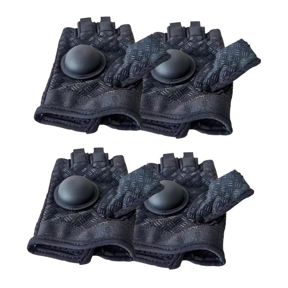 Happyyami 2 Pairs Professional Volleyball Training Gloves Setter Training Volleyball Equipment Hand Type Correction Aid Black l Size