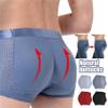 NineFit Basics Ice Silk Breathable Men'S Butt Lift Underwear 2pcs,Men'S Padded Butt Enhancing Underwear Booty Lift Rounderbum Brief (XXL, Blue+Red) view 3