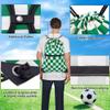 CALACH draw string back bag, Large Gym Sports string backpack for men and women with front zipper pocket(Greencheckered) view 3