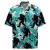 Men's Bigfoot Golf Hawaiian Shirt, Tropical Aloha Sasquatch Short Sleeve Button Down Shirt for Men, Women view 4