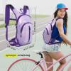 Nepest Rave Hydration Pack Backpack, Festival Essential, Hydropack Water Backpack with 2L Water Bladder for Hiking Cycling Running, Purple view 2