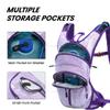 Nepest Rave Hydration Pack Backpack, Festival Essential, Hydropack Water Backpack with 2L Water Bladder for Hiking Cycling Running, Purple view 3