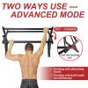 BESTHLS Wall Mounted Advanced Pull Up Bar, Heavy Duty Wall Mount Pull-up Chin Up Bar Multifunctional Home Gym Workout Indoor Exercise Equipment Support to 440 Lbs view 2