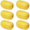 SILANON Rope Floats Marine Buoy Floats,4/6pcs Crab Trap Floats Buoy Fishing Marker Buoys Oval Water Floats Ski Rope Floats for Boats Pool Kayak Crabbing Trail Dock,Yellow view 1