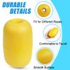 SILANON Rope Floats Marine Buoy Floats,4/6pcs Crab Trap Floats Buoy Fishing Marker Buoys Oval Water Floats Ski Rope Floats for Boats Pool Kayak Crabbing Trail Dock,Yellow view 2