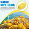 SILANON Rope Floats Marine Buoy Floats,4/6pcs Crab Trap Floats Buoy Fishing Marker Buoys Oval Water Floats Ski Rope Floats for Boats Pool Kayak Crabbing Trail Dock,Yellow view 3