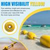 SILANON Rope Floats Marine Buoy Floats,4/6pcs Crab Trap Floats Buoy Fishing Marker Buoys Oval Water Floats Ski Rope Floats for Boats Pool Kayak Crabbing Trail Dock,Yellow view 4