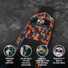 Bay Wrist Wraps Weightlifting Workout Wrist Brace - Adjustable, One Size Fits All - Comfort Wrist Wraps for Weightlifting with Thumb Loop, Lifting Wrist Straps in Orange Camo - 18-inch Wrist Wrap view 3