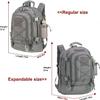 PAIWPHLI Large Military Bug Out Bag 3 Day Pack Expandable Backpack Army Daypack for Outdoor Hiking Hunting (Grey) view 2