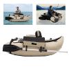 4.5ft Inflatable Fishing Boat, Fishing Float Tube with Storage Pockets, Inflatable Dinghy, Outdoor Fishing Boat Set, Single Portable Boat Raft, Hand Air Pump, 286.6lbs Load (Khaki) view 2