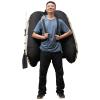 4.5ft Inflatable Fishing Boat, Fishing Float Tube with Storage Pockets, Inflatable Dinghy, Outdoor Fishing Boat Set, Single Portable Boat Raft, Hand Air Pump, 286.6lbs Load (Khaki) view 3