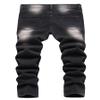 AOWKULAE Big Boy's Straight Fit Ripped Jeans Stylish Destroyed Wrinkled Stretch Moto Biker Denim Jeans, 127/Black, US Sze 14 view 3