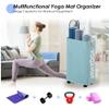 Caroeas Yoga Mat Storage Rack, 27 inches Yoga Mat Holder, Home Gym Equipment Storage, Workout Equipment Organization, Light Blue view 3