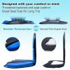 Montekin Thickened Kayak Seat with Back Support, Sit On Top Cushioned Canoe Backrest Molded Foam Seat for SUP Paddle Board Fishing Boat Long Trip (Black Dark Blue) view 2