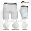 Davion Youth Sliding Padding Shorts with Soft Protective Athletic Cup Boys Briefs Underwear for Football, Baseball, Lacrosse White-XS view 2