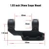 Tactical 34mm Ring 1.93 Inch Height Optics MountCNC AluminumSturdy and Firmfor 34mm Tube Scope (1.93 inch BK) view 4