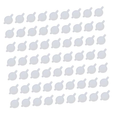 SWOOMEY 100pcs Straw Stopper Grommets Attached Plug Straw Fixing Plugs Jar Lid s Hole Caps Silicone Grommets with Attached Plastic White Homebrew Can Lid