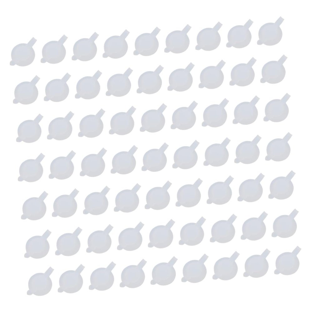 SWOOMEY 100pcs Straw Stopper Grommets Attached Plug Straw Fixing Plugs Jar Lid s Hole Caps Silicone Grommets with Attached Plastic White Homebrew Can Lid