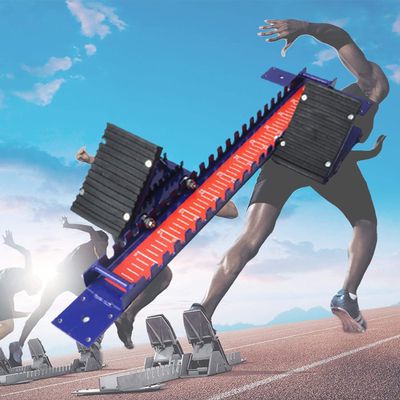 Starting Blocks, Professional Race Track Pedals, Competition Sprint Training Run-up Can Be Adjusted, Suitable for Plastic Track