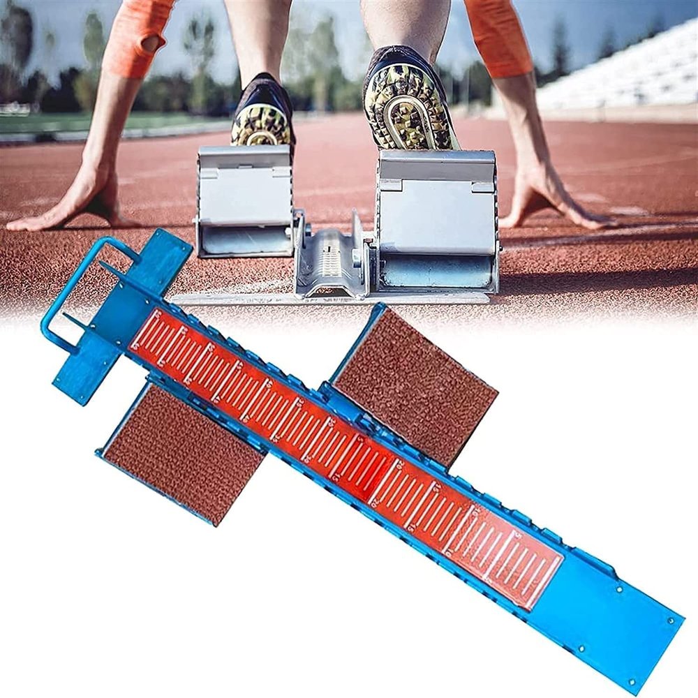 Starting Block, Starting Block with Non-Slip Nail, Standard Scale, Adjustable Angle for Auxiliary Acceleration