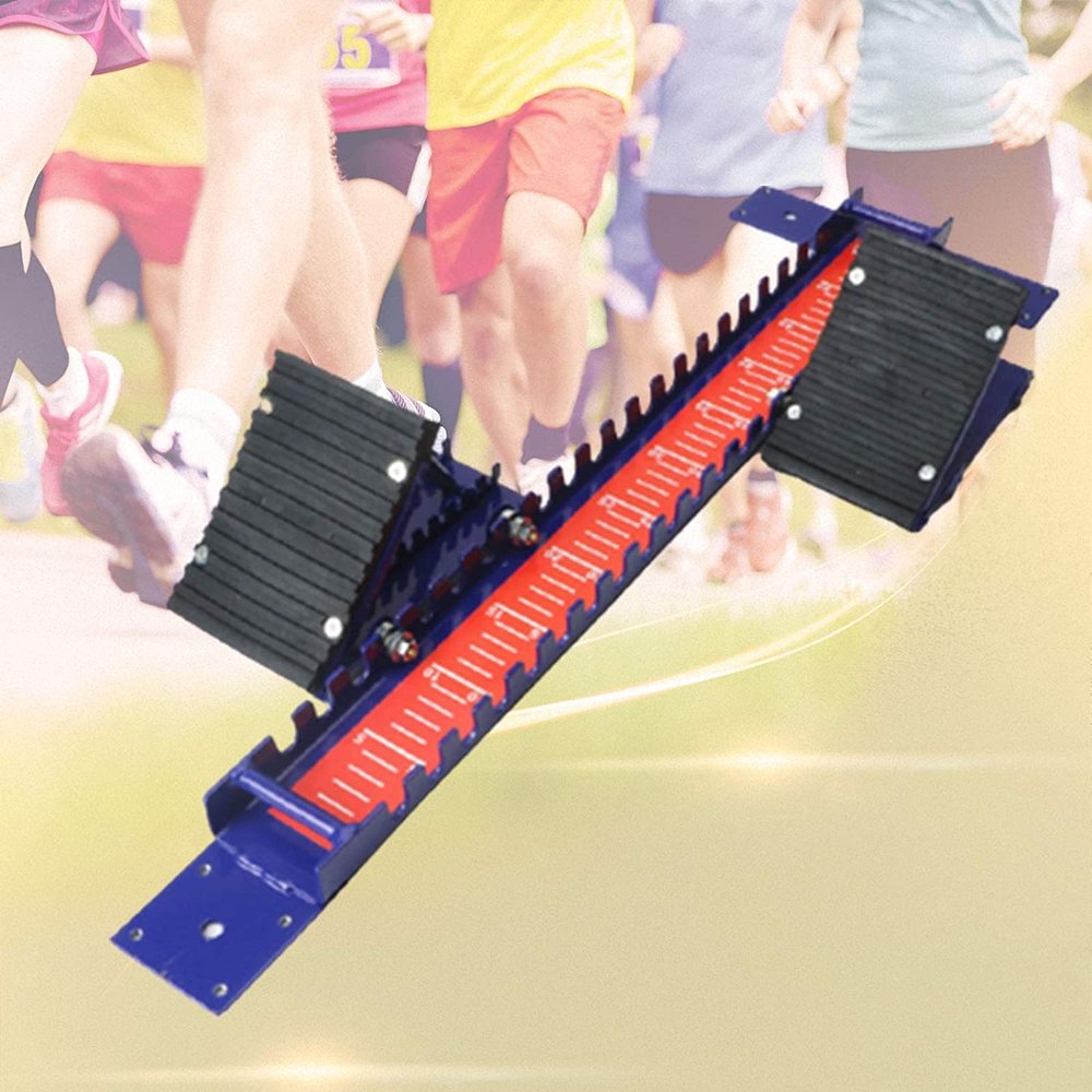 Scholastic Track Starting Block - Athletics, Thick Rubber Pad, Elastic, Non-Slip, Competition Starting Block