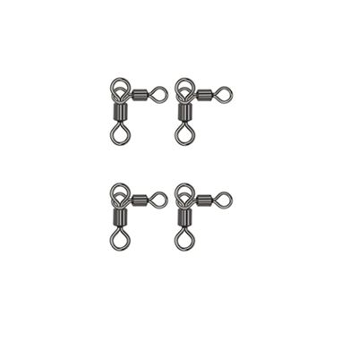 BE-TOOL 50 Pcs Copper Metal Fishing with 3-Way Swivel Fishing Tackle for Catfish Rig Trolling Line Swivels Saltwater Freshwater (2 * 3)