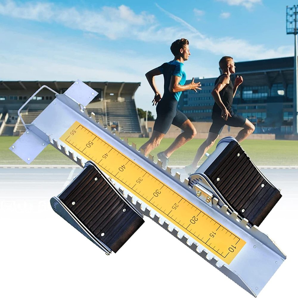BaNbe Sprint Starting Blocks, Multi-Function Starting Block, Pro Starting Block, Easy to Use and Install, Suitable for Cinder Tracks and Grass, 20240108