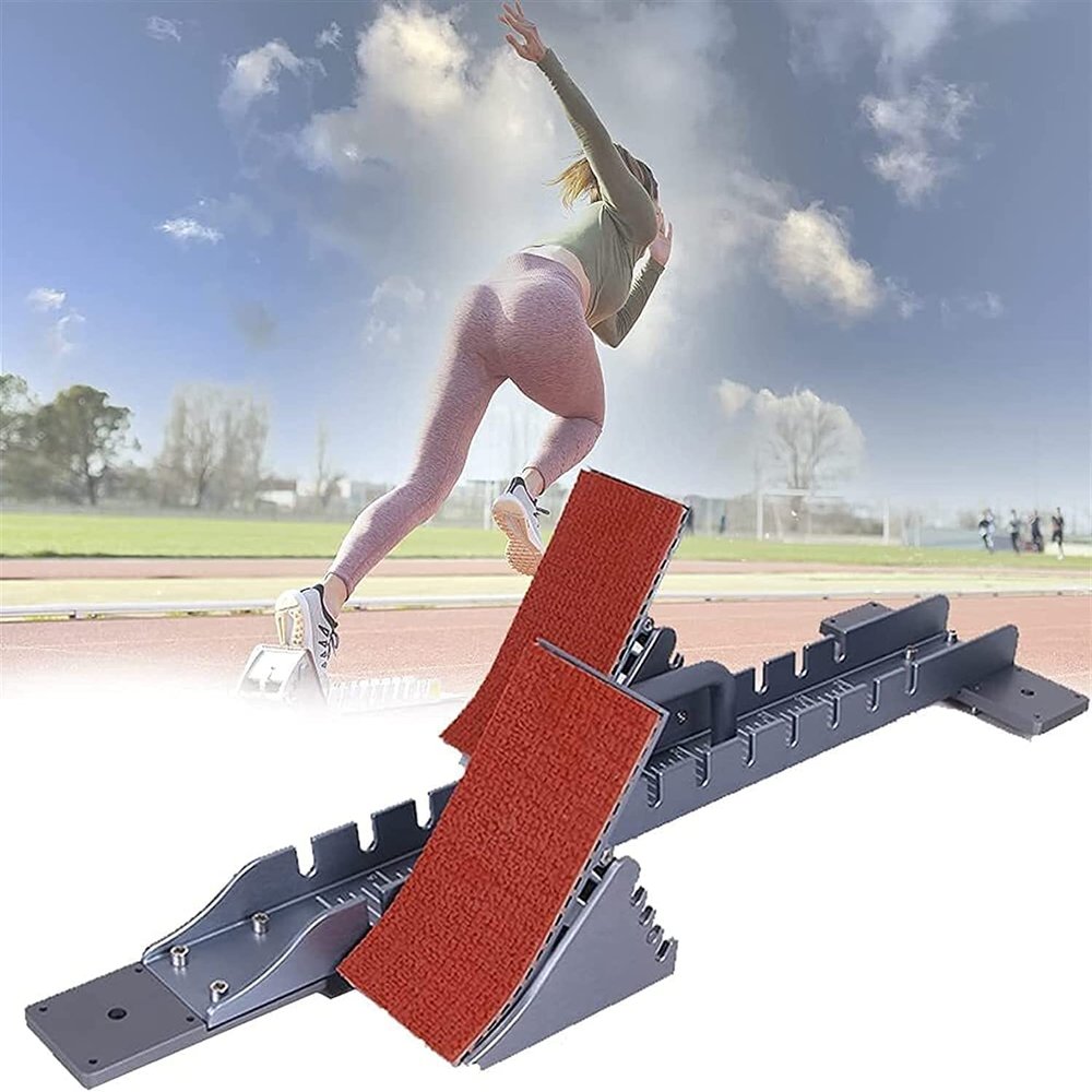 BaNbe Multi-Function Lightning Starting Block, Athletics Scholastic Starting Block for Plastic Runway Cinder Track, 20240108