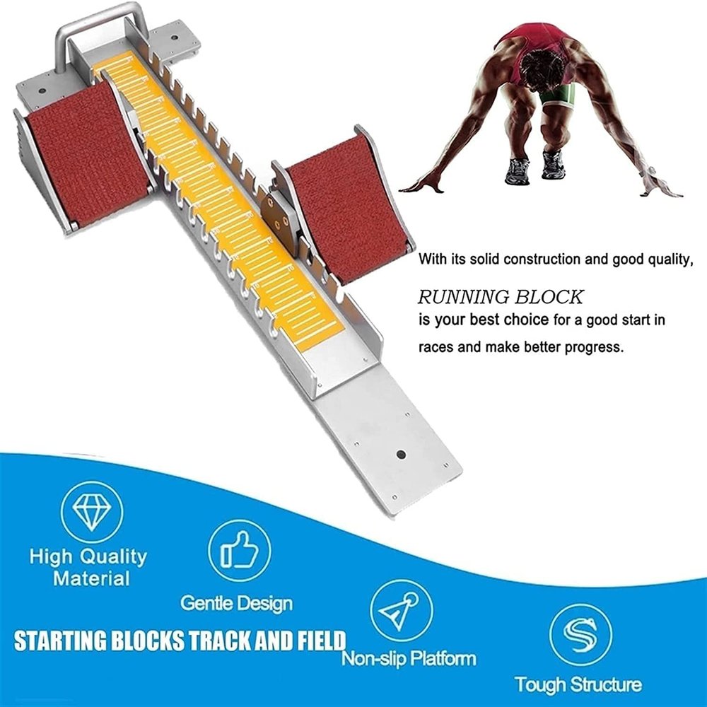 Competition Starting Block Pedals Profession, Track and Field Starting Block with Normal Or Extra High Foot Support for Plastic Runway College